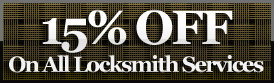 15% off on all locksmith services